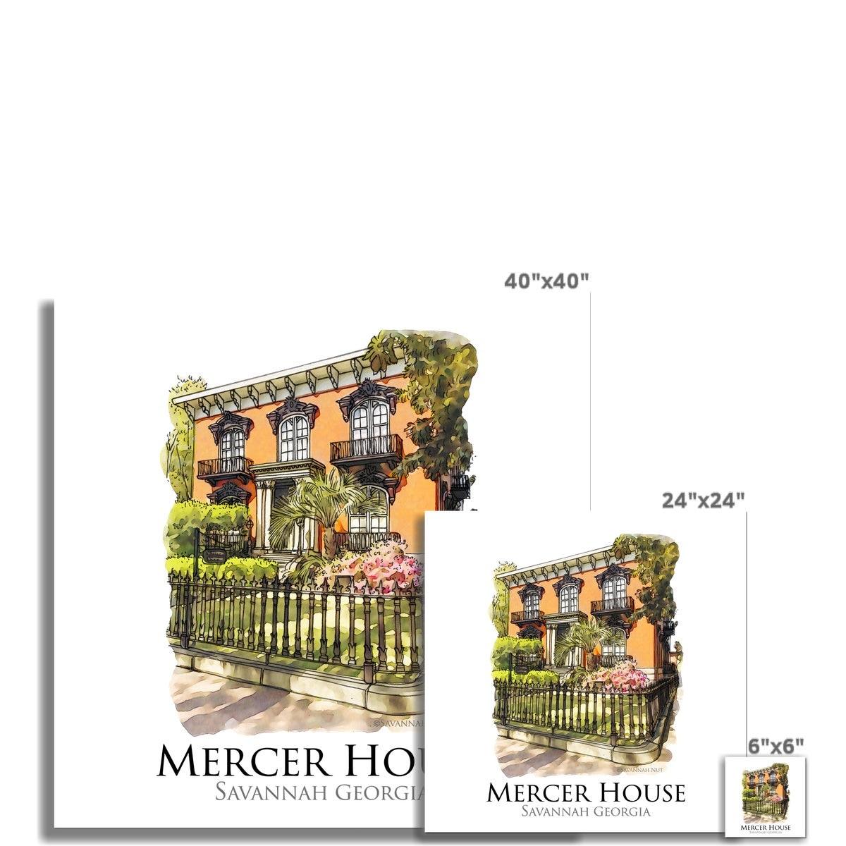 Mercer House Savannah Georgia Fine Art Print