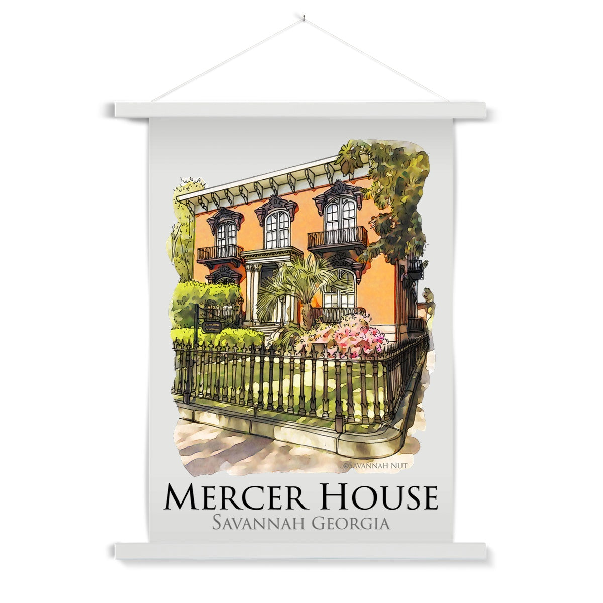 Mercer House Savannah Georgia Fine Art Print with Hanger