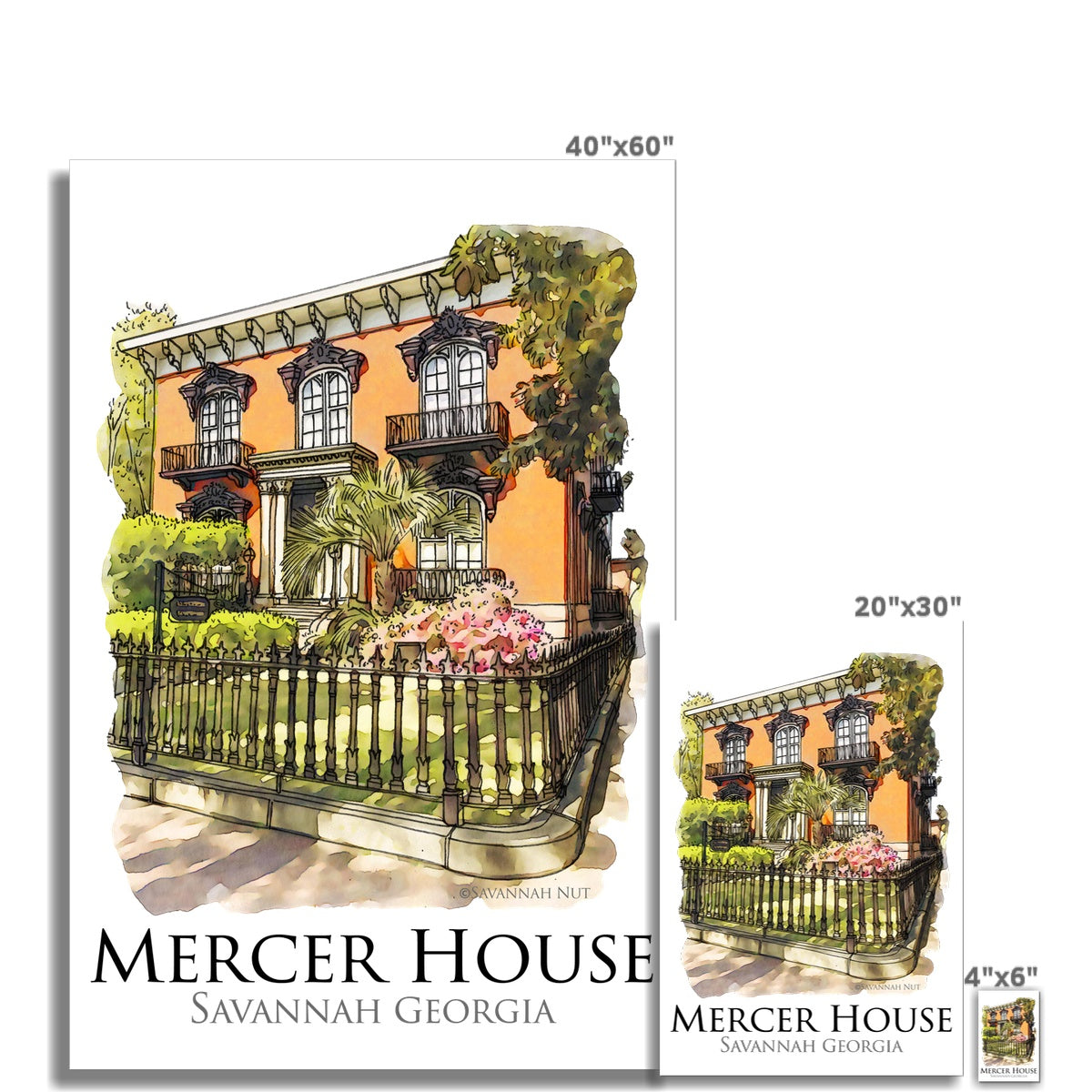 Mercer House Savannah Georgia Fine Art Print