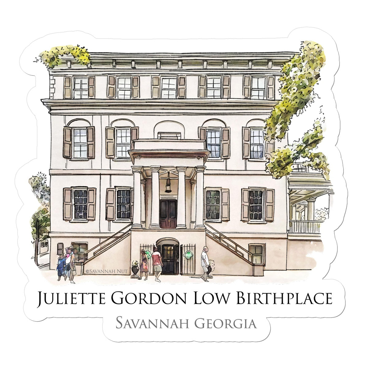 Juliette Gordon Low Birthplace Savannah Sticker