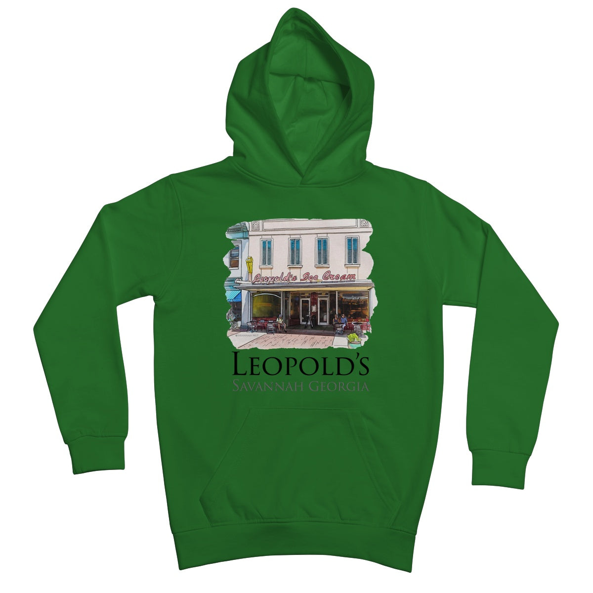 Leopold's Ice Cream Savannah Kids Hoodie