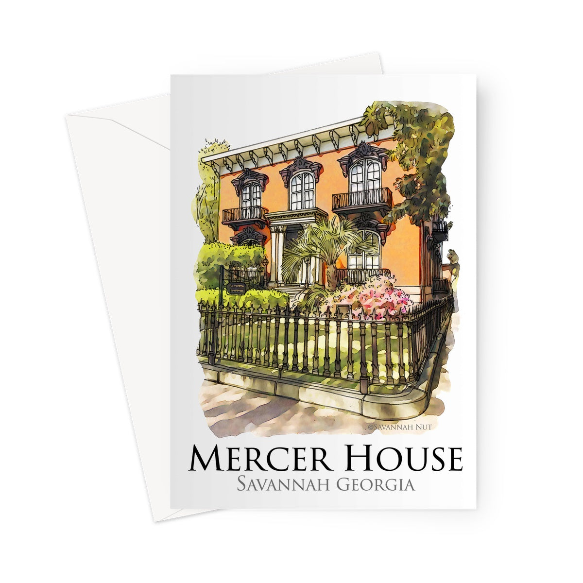 Mercer House Savannah Georgia Greeting Card